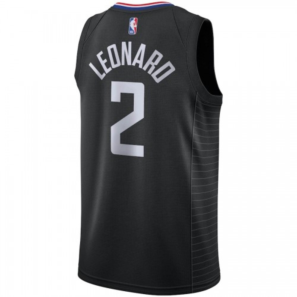 Men's LA Clippers Kawhi Leonard #2 Black Swingman Jersey - Statement Edition-Pro Kit Vault | Brand New 26/27 Sports Jerseys